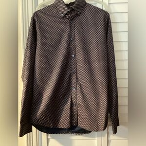 Ben Sherman Patterned Button-Up and Collared Stretch Fit Shirt Size Medium